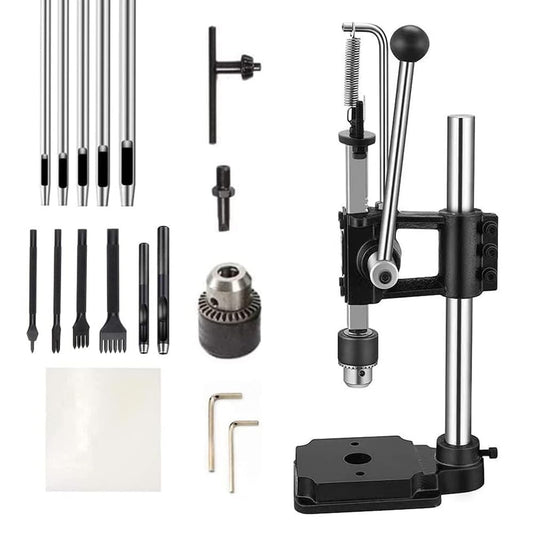 Presa pentru perforat si stantat pielea profesionala 160kg, set 11 accesorii, 4 dalti 1/2/4/6 dinti, 7 poansoane 3-9mm, ergonomic, din metal