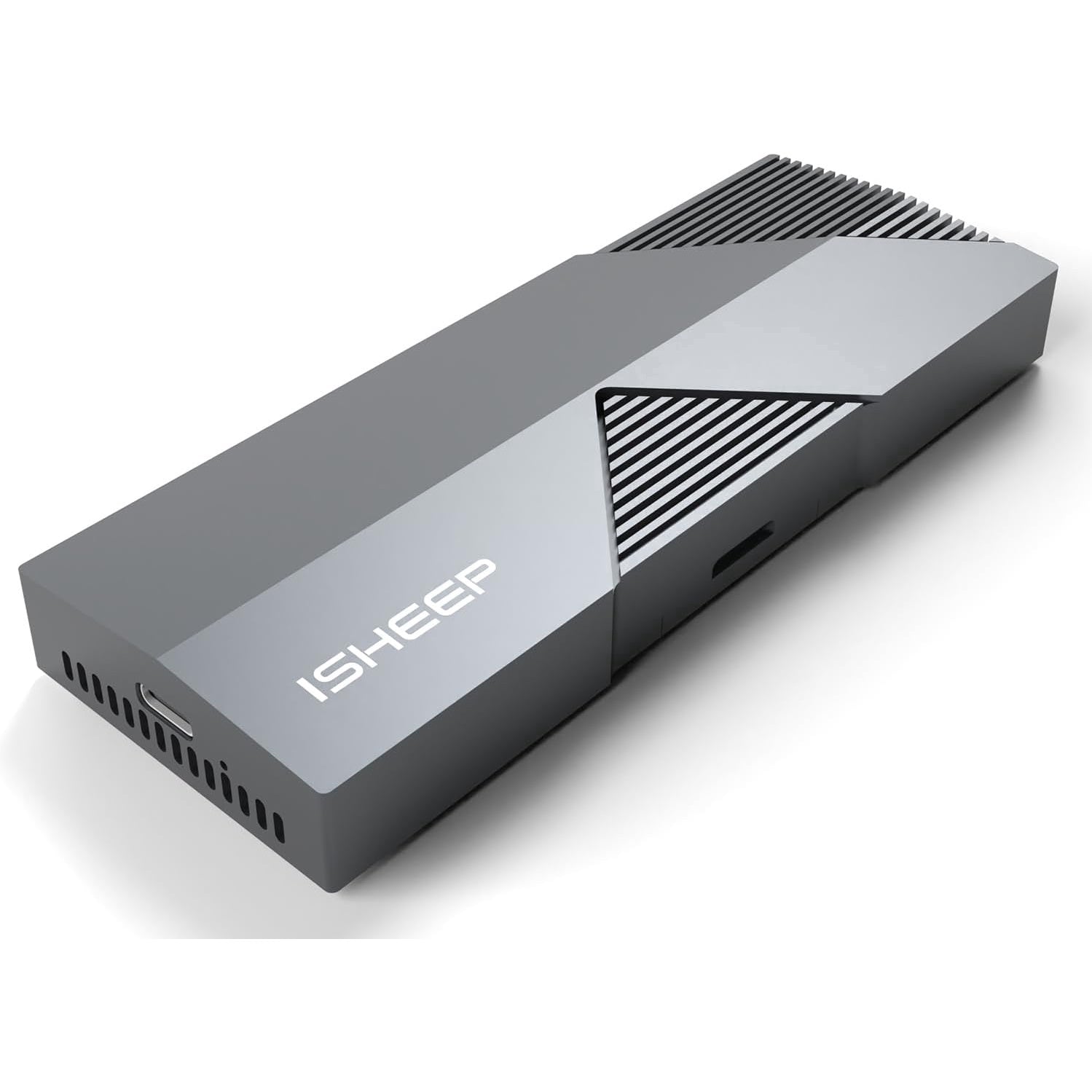 Rack extern SSD M.2 NVMe, carcasa cu ventilator integrat, 40 Gbps, USB-C, Thunderbolt 3/4, din aluminiu, pentru SSD 2280 M-Key si B+M Key