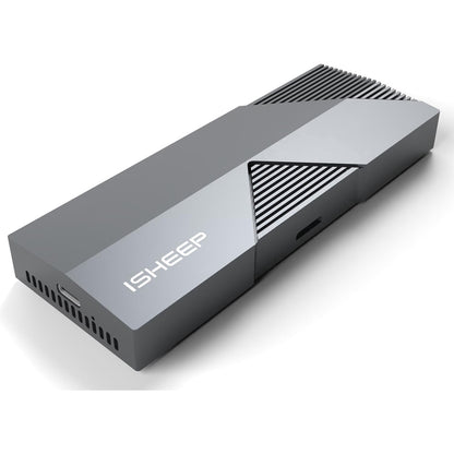 Rack extern SSD M.2 NVMe, carcasa cu ventilator integrat, 40 Gbps, USB-C, Thunderbolt 3/4, din aluminiu, pentru SSD 2280 M-Key si B+M Key