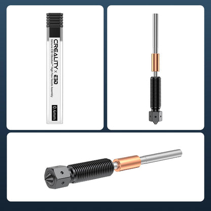 Duza Creality E3D Obsidian™ de 0, 4 mm pentru imprimanta 3D Creality K1/K1 Max/K1C/K1 SE/Ender-3 V3– flux mare, multi-canale, usor de montat/demontat