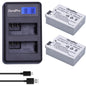 Set 2 acumulatori LP-E8 1800 mAh si incarcator dual cu display, compatibili Canon EOS 700D 600D 550D 650D, Rebel T2i, T3i, T4i, T5i, Kiss X4, X5, X6, X6i, X7i DSLR
