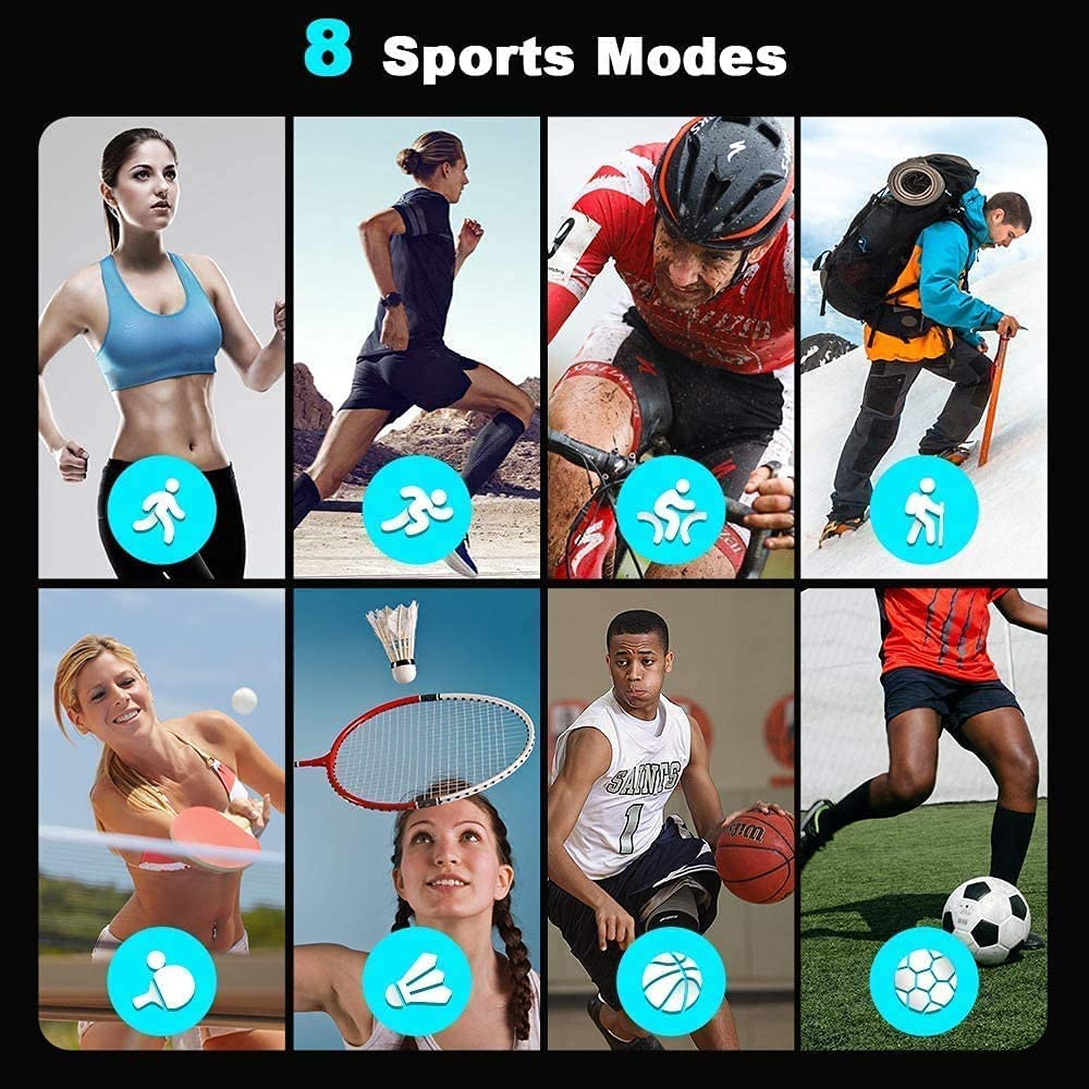 Ceas smartwatch inteligent Tinwoo, cu incarcare wireless, cadru metalic, ecran tactil de 1,3 inci, tracker fitness cu monitorizare de ritm cardiac si somn