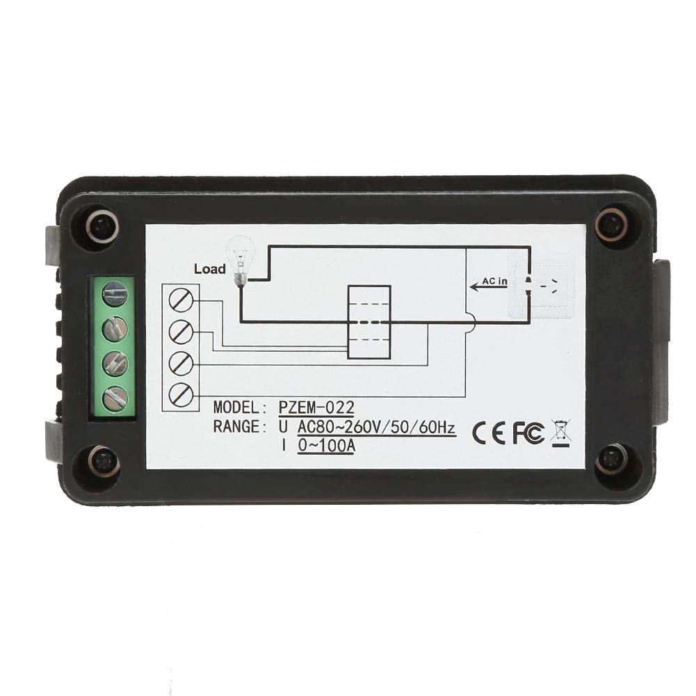 Panelmetru combinat, Wattmetru digital de panou cu transformator inclus, AC80-260V, 100A, Multimetru, Voltmetru, Ampermetru, PZEM-022