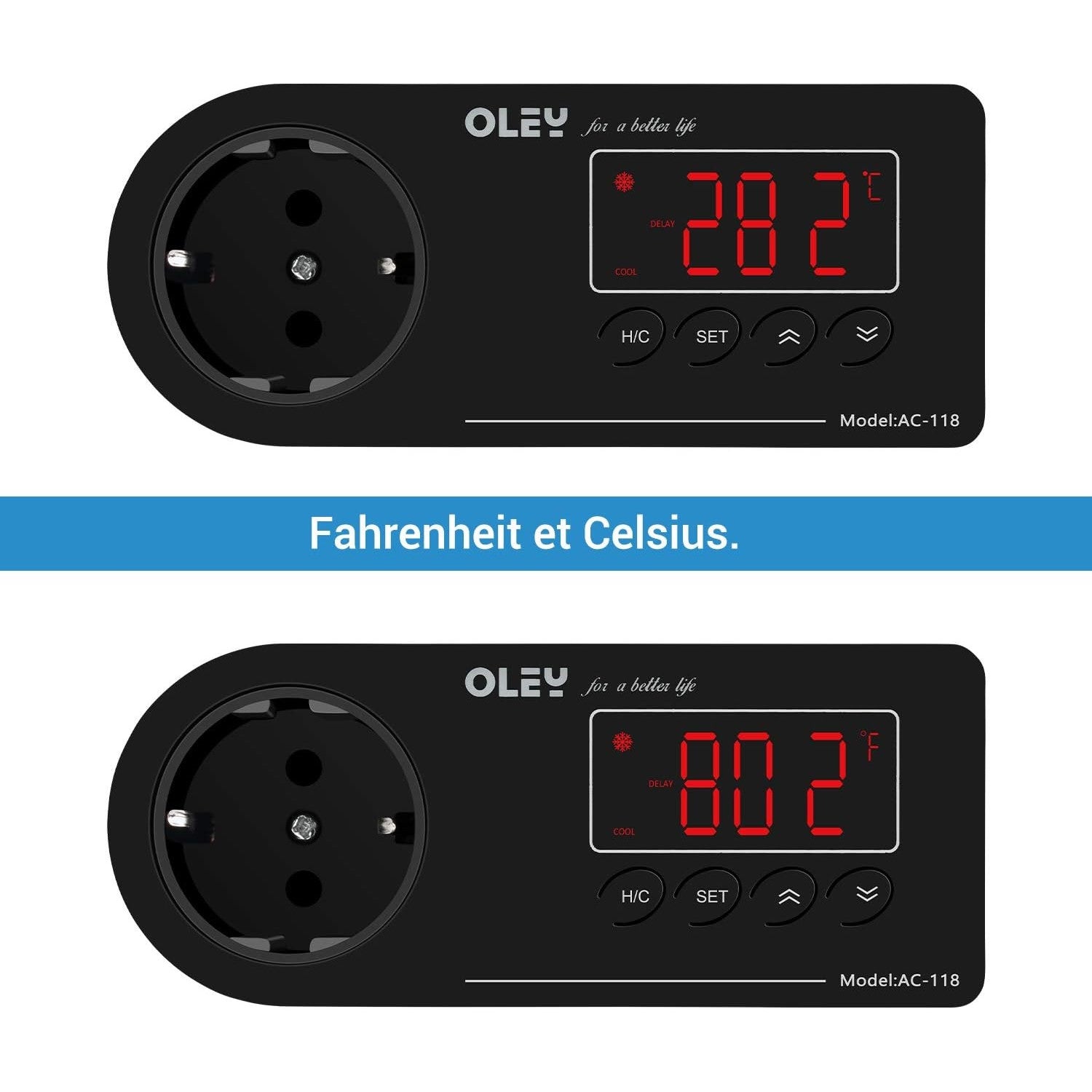 Priza smart, termostat pentru acvariu si terariu, iesire pentru racire sau incalzire, programabil, cu ecran LCD, cu senzor NTC impermeabil