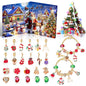 Calendar Advent 2025 pentru fete – Set bijuterii de craciun cu 24 de bratari si talismane, cadou pentru copii si adolescente 5-14 Ani, ideal pentru sarbatori