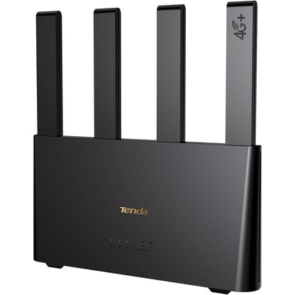 Router 4G+ LTE Tenda 4G08, Dual-Band AC1200, Cat6 pana la 300 Mbps, Slot Nano SIM, 4 antene externe, porturi Gigabit LAN/WAN, MU-MIMO, Mesh WiFi+, OpenVPN, Plug & Play, control prin aplicatie, negru