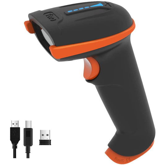 Cititor coduri de bare wireless Tera, fara fir 2,4 GHz sau cu fir USB 2.0, portabil, 100 m raza de actiune, 1D 2D QR