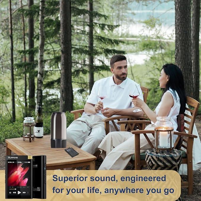 MP3 Player Surfans F28, Hi-Fi, Bluetooth, ecran tactil 3,5 inch, 32 GB, 2000 mAh, suporta card pana la 512 GB