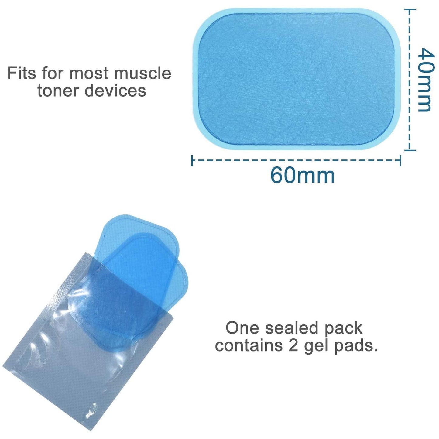 Set rezerva 50 Paduri cu gel pentru aparate electrostimulatoare, universale, EMS