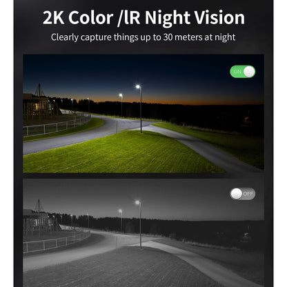 Camera de supraveghere cu SIM 4G LTE, 4 MP, Ultra HD, 360° PTZ, nightvision color, detectare miscare, impermeabila IP65, comunicare bidirectionala, aplicatie dedicata, alba
