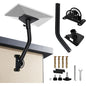 Suport reglabil pentru antena Starlink Gen 3, rotire 360°, cu adaptor pentru teava, kit montare pe perete si acoperis, din metal, negru