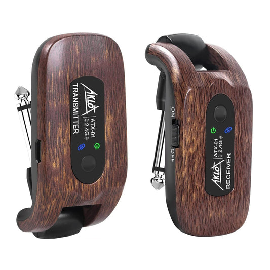 Sistem wireless pentru chitara 2.4GHz, plug and play, cu transmitator si receptor, 8 ore de functionare, pentru chitara electrica, chitara bass, vioara, orga