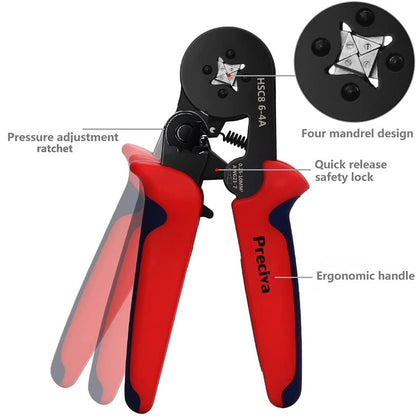 Cleste sertizat pini conectori cu 1200 bucati terminale conductori 0.25-10 mm², Preciva