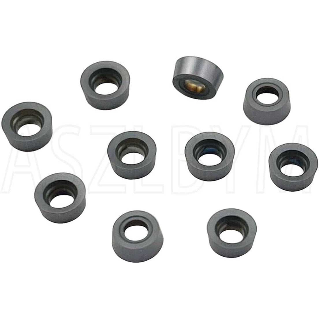 Set cutit de strung cu placute amovibile rotunde, 11 piese de strunjit din carbura RCMT060204 MO si bara de 12 mm/100 mm, multifunctional