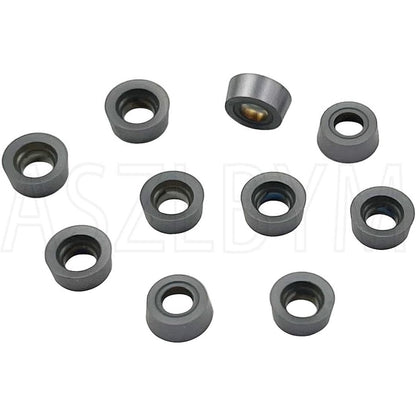 Set cutit de strung cu placute amovibile rotunde, 11 piese de strunjit din carbura RCMT060204 MO si bara de 12 mm/100 mm, multifunctional