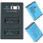 Set de 2 acumulatori 1300mAh LP-E17 si incarcator dublu cu display LCD, pentru Canon Rebel SL3, SL2, T8i, T7i, T6i, T6s, EOS M3, M5, M6, EOS 200D, 77D, 750D, 760D, 800D, 800D