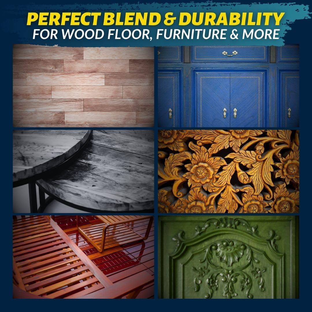 Kit de reparatii suprafete din lemn, set restaurare mobilier lemn, parchet si pardoseli laminate, cu chit pentru lemn, vopsea si spatula