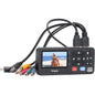 Placa de captura video 1080P, video grabber HDMI/VCR/VHS/RCA/DVD/DVR/camere video/Hi8 si alte dispozitive in format digital, stocare TF/SD/USB, cu dubla alimentare, acumulator NP-F550/F750/F970, cu display si telecomanda