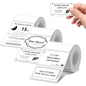 Set 3 role etichete termice 50x30 mm compatibile cu imprimantele NIIMBOT B1/B21/B3S, 230 etichete/rola, autoadezive, imprimare direct termica, rezistente la apa si ulei, fara BPA, alb