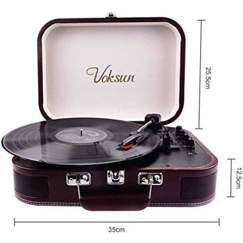 Pick-up Voksun, bluetooth 5.0, AUX, Card SD, USB, boxe incorporate, design tip servieta