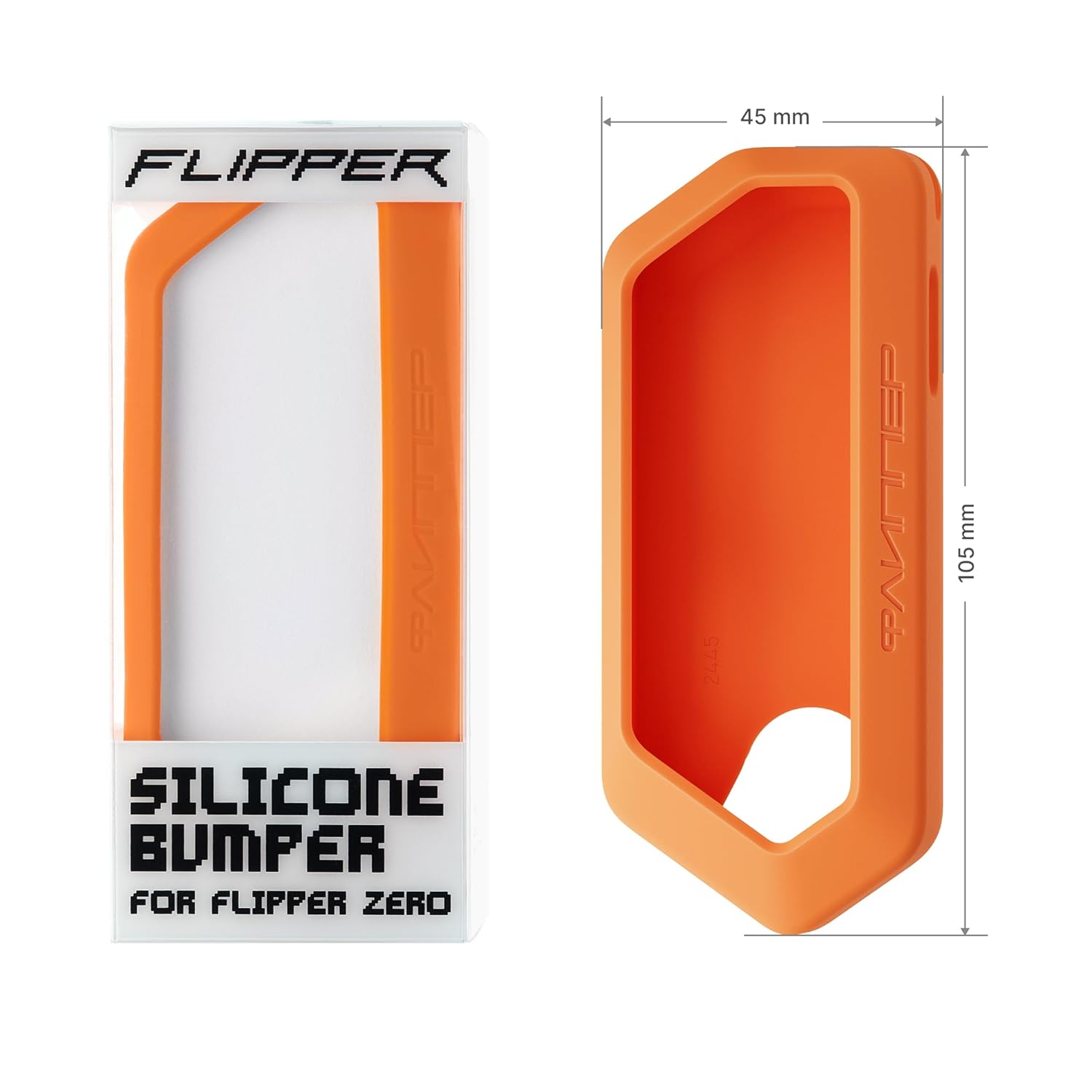 Husa de protectie din silicon Soft Touch pentru Flipper Zero, anti-soc si anti-zgarieturi, acces complet la porturi USB-C/GPIO/microSD/IR, design ergonomic antiderapant, portocaliu