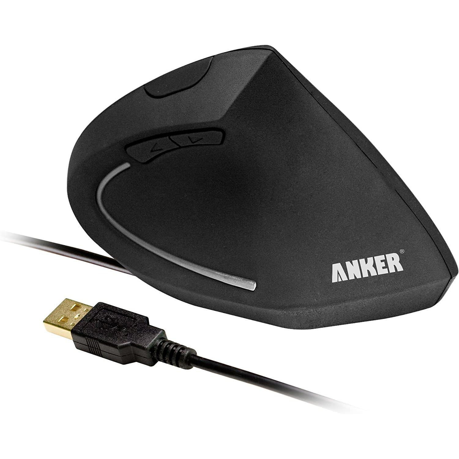 Mouse vertical ergonomic USB cu fir, DPI reglabil 1000/1600, optic, cu 5 butoane