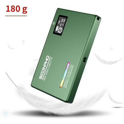 Lampa lumina continua LED Soonpho, RGB color, reglabila 2500K-8500K cu baterie 4000mAh pentru video, selfie, streaming live si fotografie