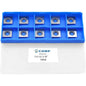Set de 10 placute amovibile vidia, de strunjire, pentru prelucrarea lemnului, 11 x 11 x 2,0 mm, frezare 30 grade, pentru strung si dalta