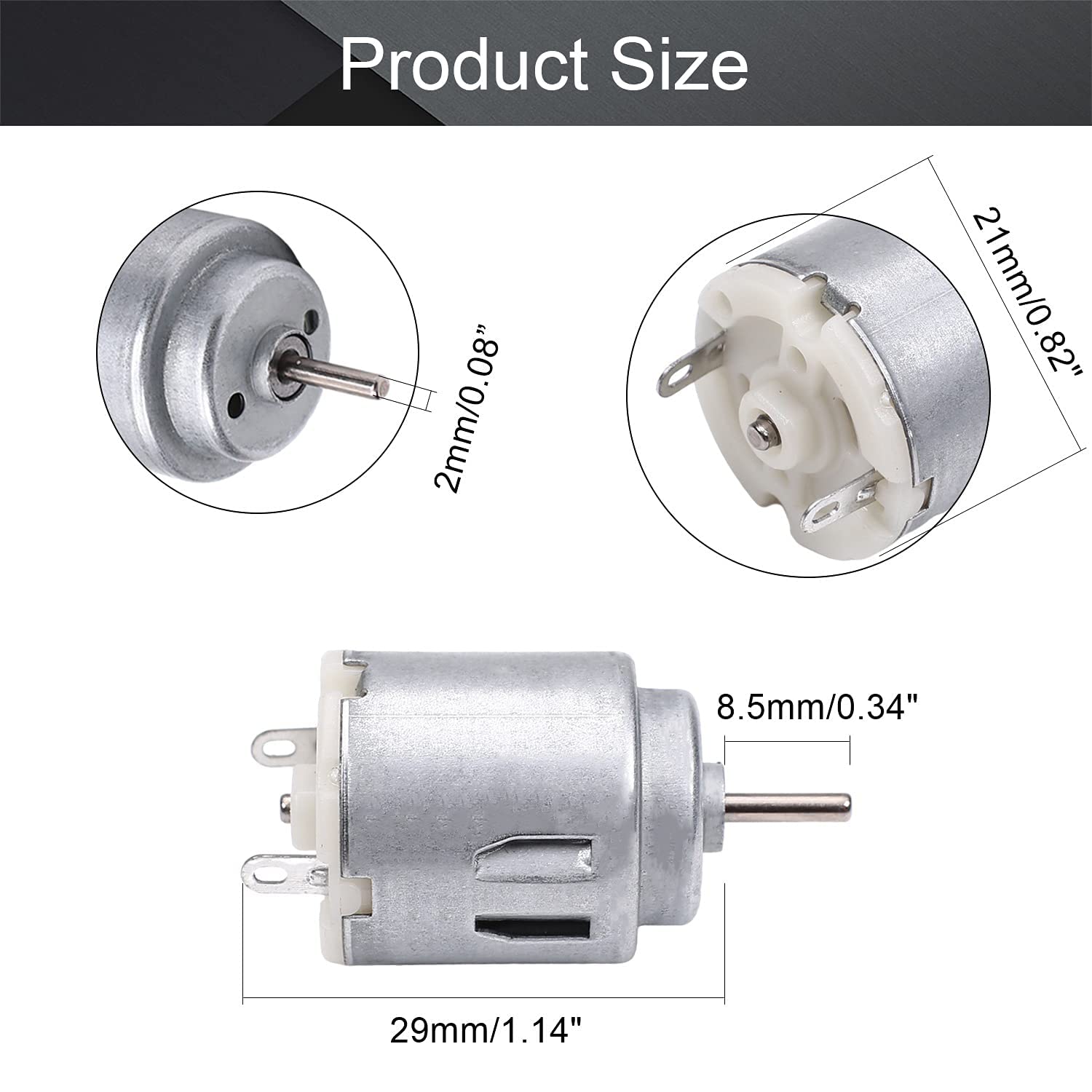 Set de 8 motor DC 1.5V-6V, 15000-16000 RPM, cu 4 carcase cu suport baterie, 16 clesti crocodil izolati, 2 cabluri 22AWG de 1m si 8 intrerupatoare, R340