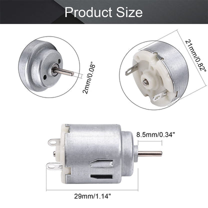 Set de 8 motor DC 1.5V-6V, 15000-16000 RPM, cu 4 carcase cu suport baterie, 16 clesti crocodil izolati, 2 cabluri 22AWG de 1m si 8 intrerupatoare, R340