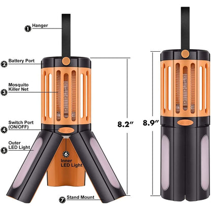 Aparat anti insecte, lampa UV portabila cu lumina LED, impermeabil, impotriva mustelor, tantarilor, pentru interior si exterior