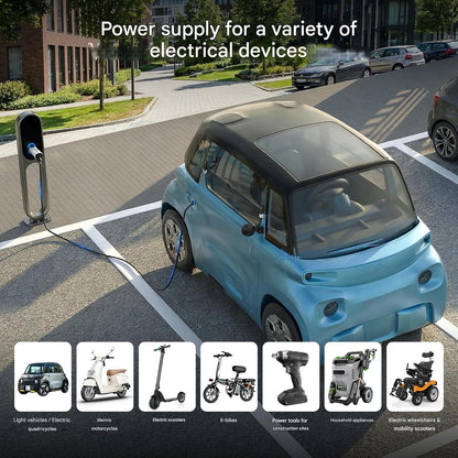 Adaptor mufa EV Type 2 la Schuko, IEC 62196 la priza 230V, 16A, 3.68 kW, IP44, pentru statii incarcare EV / Wallbox, biciclete si trotinete electrice