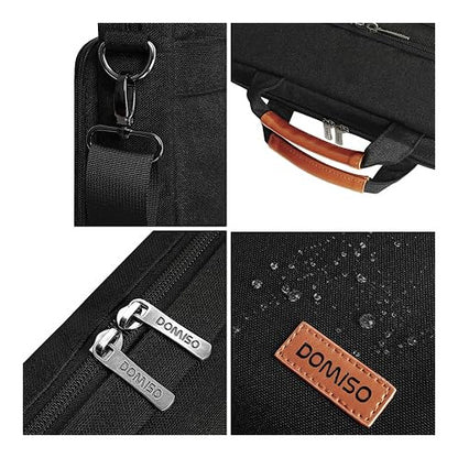 Geanta laptop DOMISO 15-15,6 inch, impermeabila, curea umar detasabila, neagra, 430x305x57mm