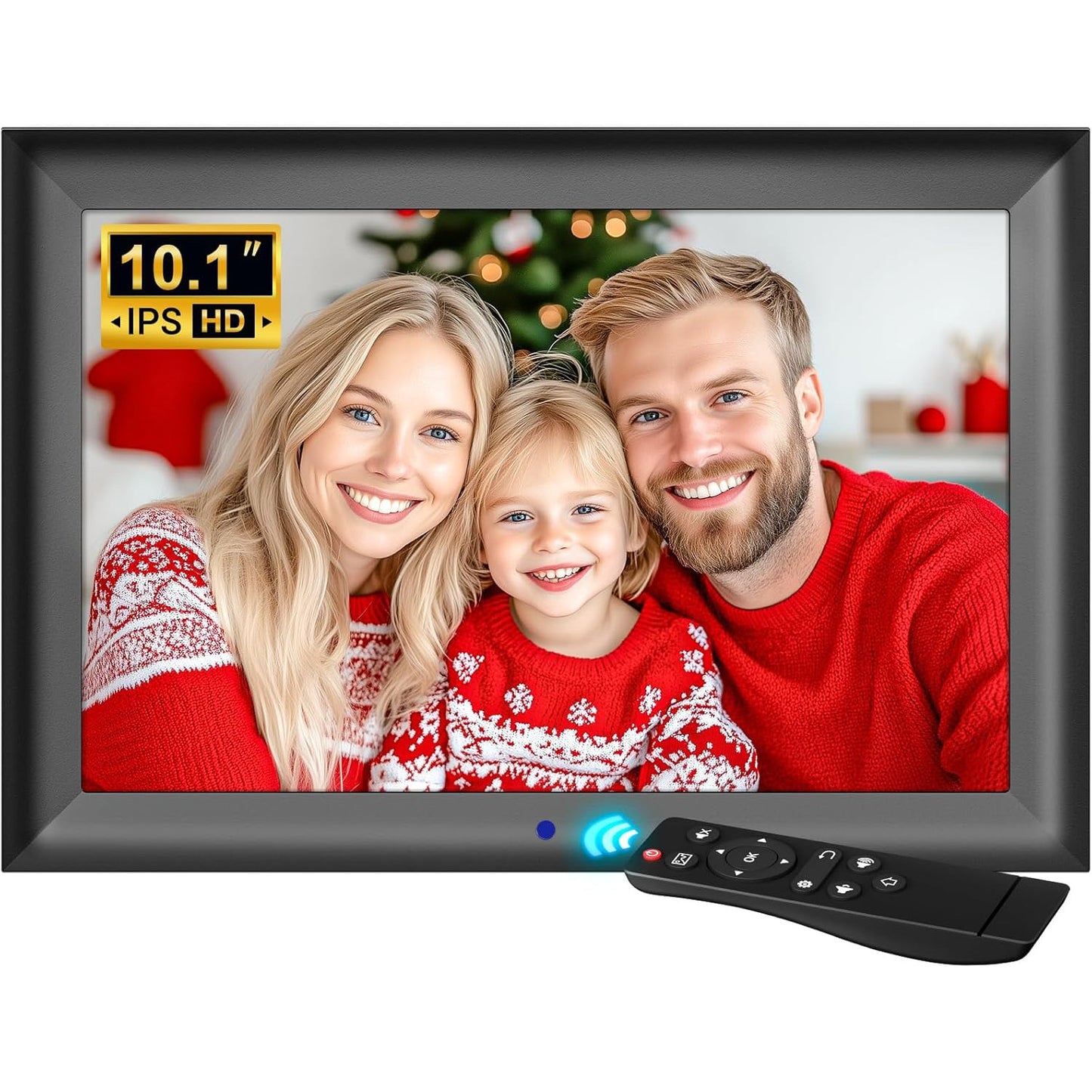 Rama foto digitala de 10, 1 inch, IPS 1280 x 800, fara WiFi, cu telecomanda, suporta USB sau card SD 128 GB, rotire automata, player foto, muzica, video