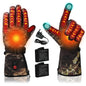 Manusi incalzite cu acumulator 3000 mAh 7.4V x 2, compatibile touchscreen, temperatura reglabila, impermeabile, rezistente la vant, pentru schi, snowboarding, drumetie, ciclism, pescuit