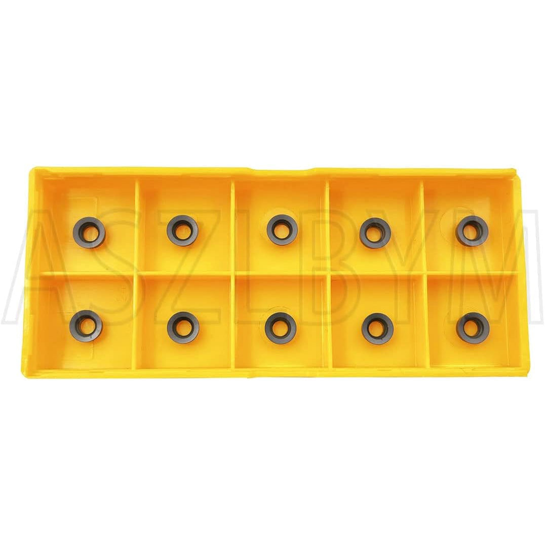 Set cutit de strung cu placute amovibile rotunde, 11 piese de strunjit din carbura RCMT060204 MO si bara de 12 mm/100 mm, multifunctional
