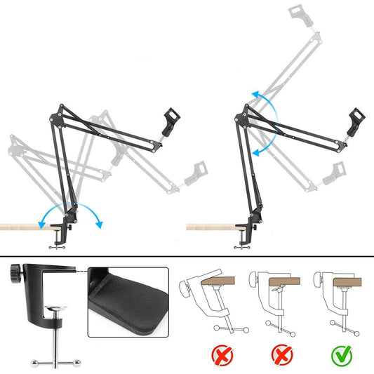 Set Brat cu menghina cu suport pentru microfon si Filtru ,stand , Profesional , Adjustabil