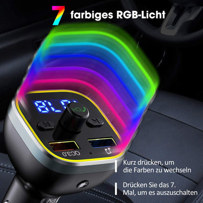 Modulator FM Bluetooth 5.0 , Transmitator FM , Quick Charge 3.0 ,LED , MP3 player, Aux In, FM kit, USB 2.4A, QC3.0 , micro SD, Stick USB