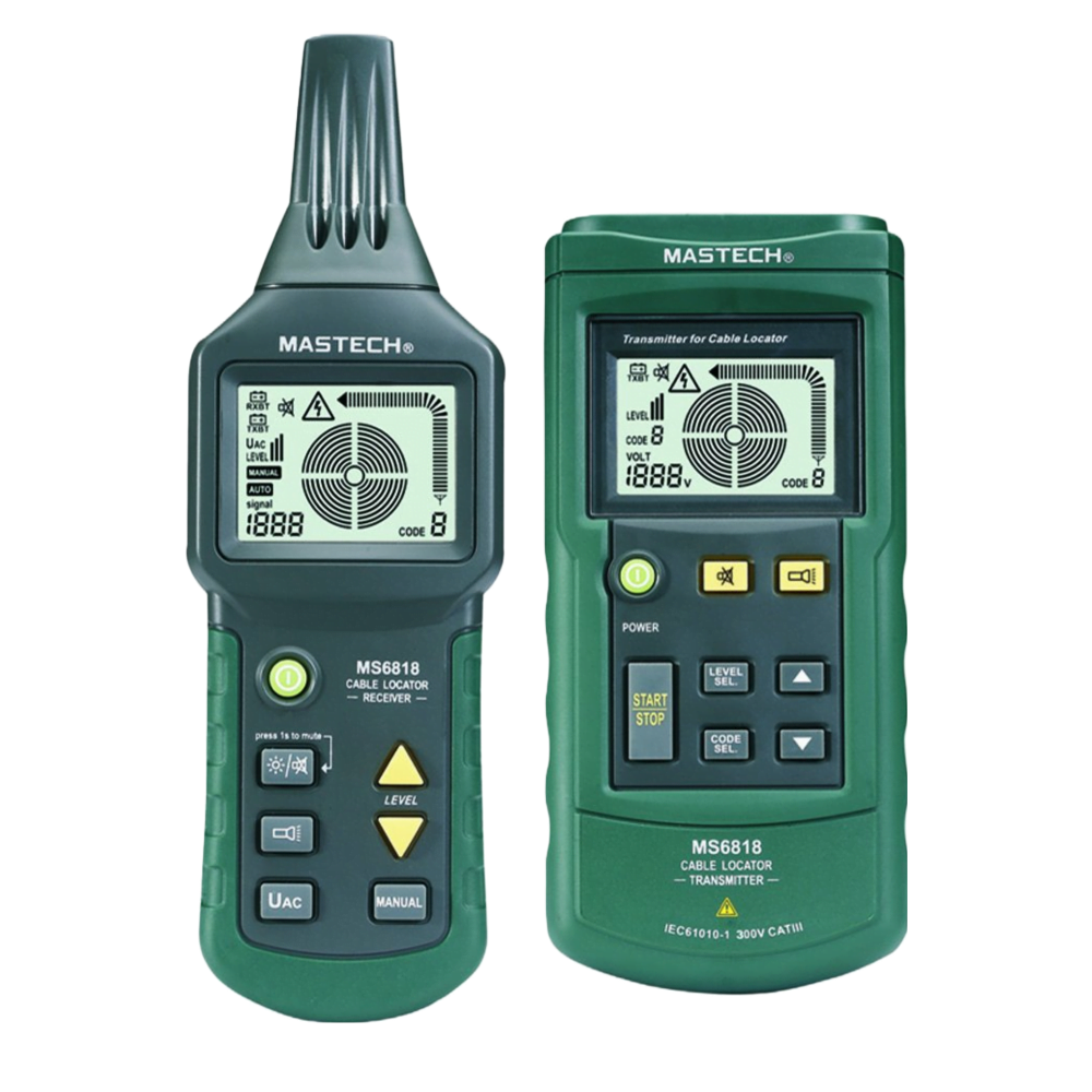 Detector de cabluri electrice, tester cu functie localizare tevi in perete si subterane, AC/DC 12~400V, Mastech MS6818