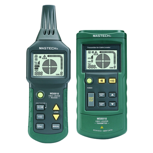 Detector de cabluri electrice, tester cu functie localizare tevi in perete si subterane, AC/DC 12~400V, Mastech MS6818