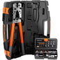 Set cleste de sertizare 6-50 mm² cu 21 bucati terminale 6 mm², 10 mm², 16 mm², 25 mm², 35 mm², 50 mm², cu cutie de depozitare si transport, SOMELINE