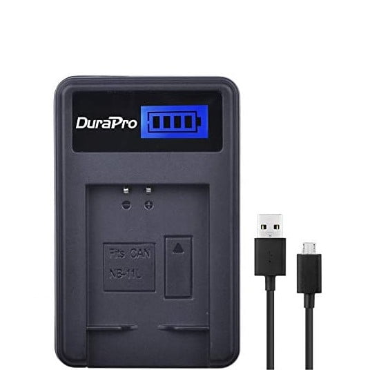 Set de 2 acumulatori NB-11L/NB-11LH 900 mAh cu incarcator LCD compatibil cu Canon PowerShot A2300, A2400, A2500 A2600, A3400, A3500, A4000 is, ELPH 110, 115, 130, 220, 320, 340