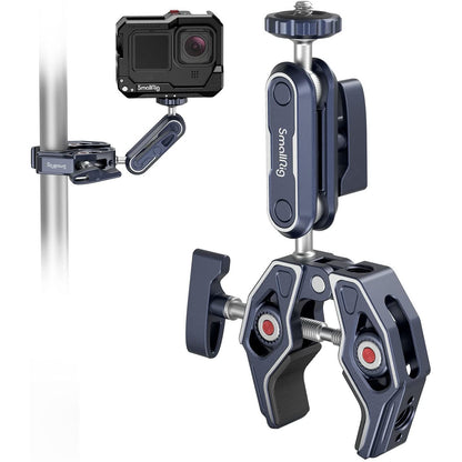 Clema de fixare magic arm cu menghina si montura cap bila cu rotatie 360°, cu filete de 1/4 inch si 3/8 inch, sarcina maxima suportata 3.5 kg, Smallrig 375757
