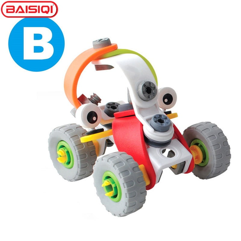 Set piese de construit 2 in 1, joc educativ, puzzle de asamblare, build&play 60 piese, asamblare usoara, pentru copii 5 ani +