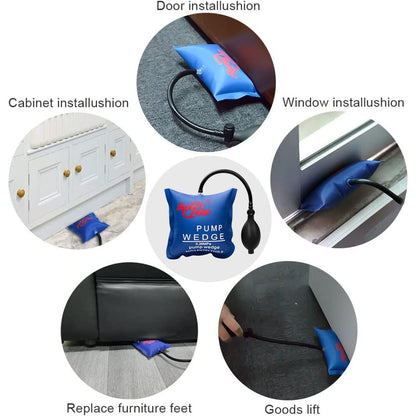 Set perna pneumatica, 4 buc, pene gonflabile cu pompa manuala, 200 kg, 50 mm, pentru montare usi, ferestre, ridicare mobilier