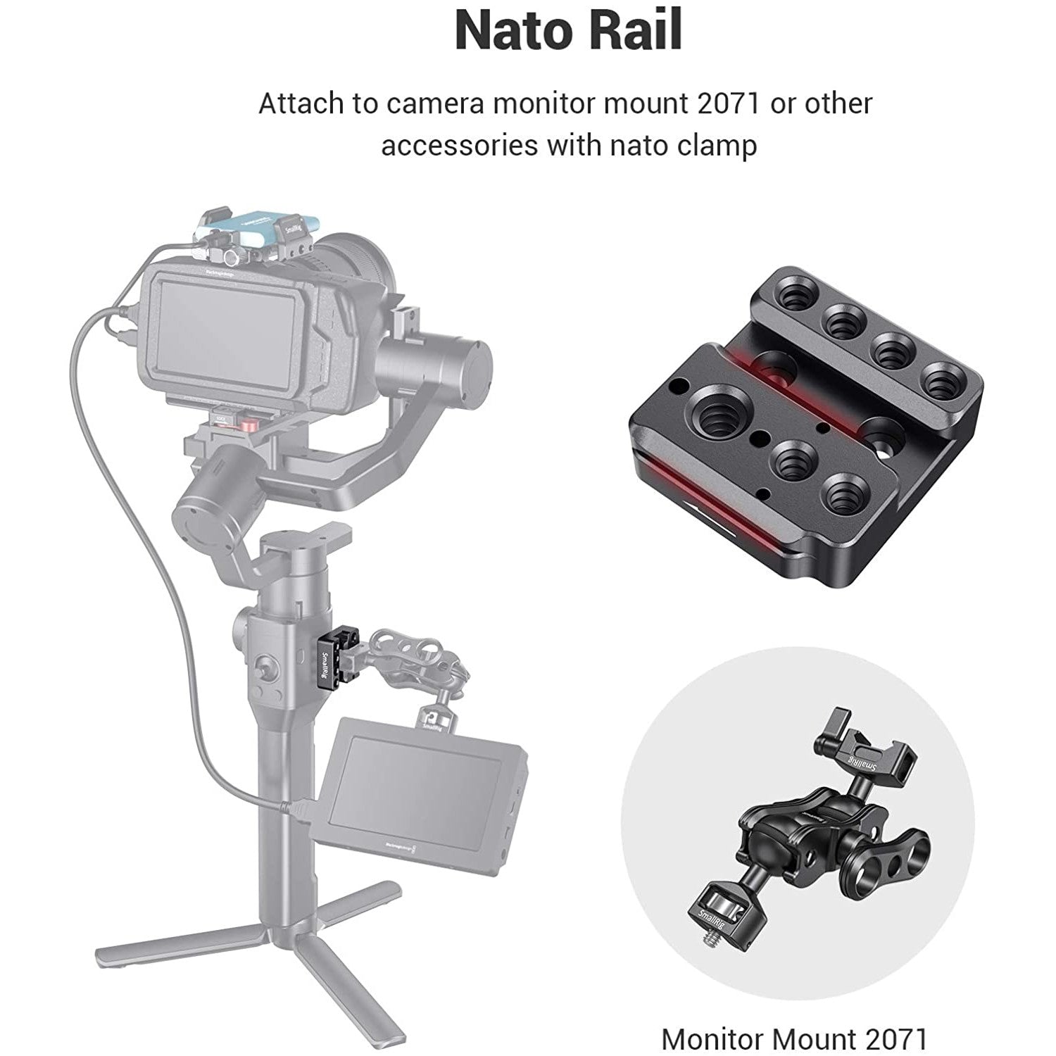 Placa de montare Smallrig 2214, mounting plate pentru DJI Ronin RS / RSC / RS2 / RSC2
