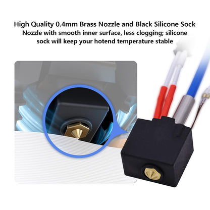Cap de printare pentru imprimanta 3D Anycbic Kobra 2, hotend cu bloc incalzire, 5 duze 0, 4 mm, protecție silicon, 24 V, pentru Anycubic Kobra 2, Kobra 2 Neo, Kobra 2 Pro, Kobra 2 Plus, Kobra 2 Max