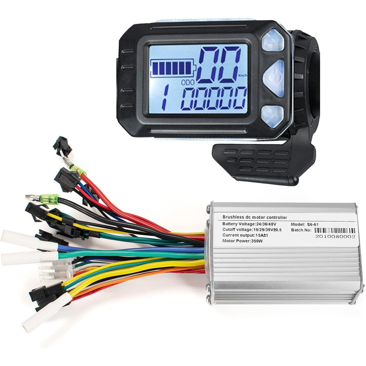 Controler universal pentru motor brushless 24-48V 350W 17A, fara perii, cu display LCD, impermeabil, pentru bicicleta electrica, scuter electric