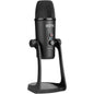 Microfon cu condensator BOYA BY-PM700, cu buton selectie polaritate Cardioid/Bidirectional/Omnidirectional/Stereo, cu stand, buton mute, iesire casti si surub mama 5/8", pentru PC