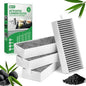 Set 4 filtre pentru hota, carbon activ, cu 5 straturi, 193 x 75 x 35 mm, filtru recirculare de schimb, compatibil Siemens, Bosch, Neff, Gaggenau, Constructa